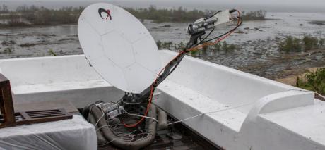 MAF's mobile VSAT communication system on the island of Ibo following cyclone Kenneth, 2019